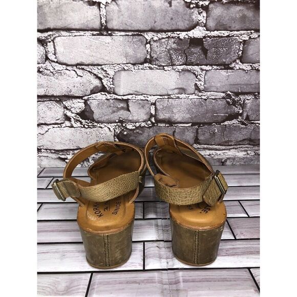 Kork-Ease Olive Green Leather Platform Wedge Ankle Strap Sandals Women Sz 7M US - Picture 7 of 16